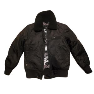Boys black bomber jacket